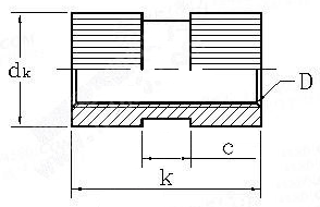 Brass Knurled Threaded Insert drawing