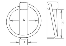 DIN 11023 linch pins drawing