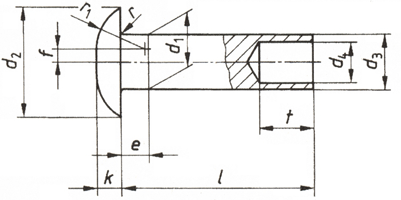 DIN 6791 Aluminum Semi-tubular Rivet drawing