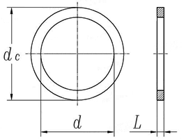 Red Fibre Insulation Gasket Washer drawing