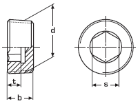 DIN 906 hex socket pipe plug drawing