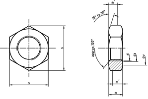 DIN 936 drawing