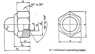 DIN 986 technical drawing