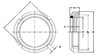 GUK Lock nuts drawing