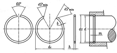 M2300/SB Series Snap Rings for Bore drawing